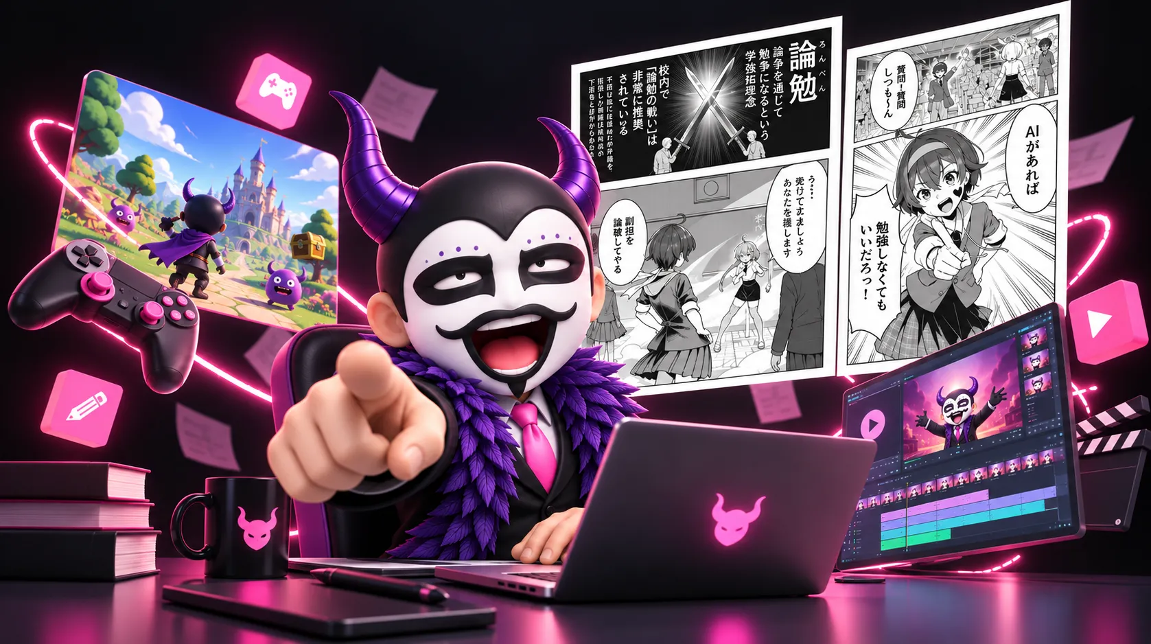 ゲーム・漫画・動画をAIで制作して集客・採用