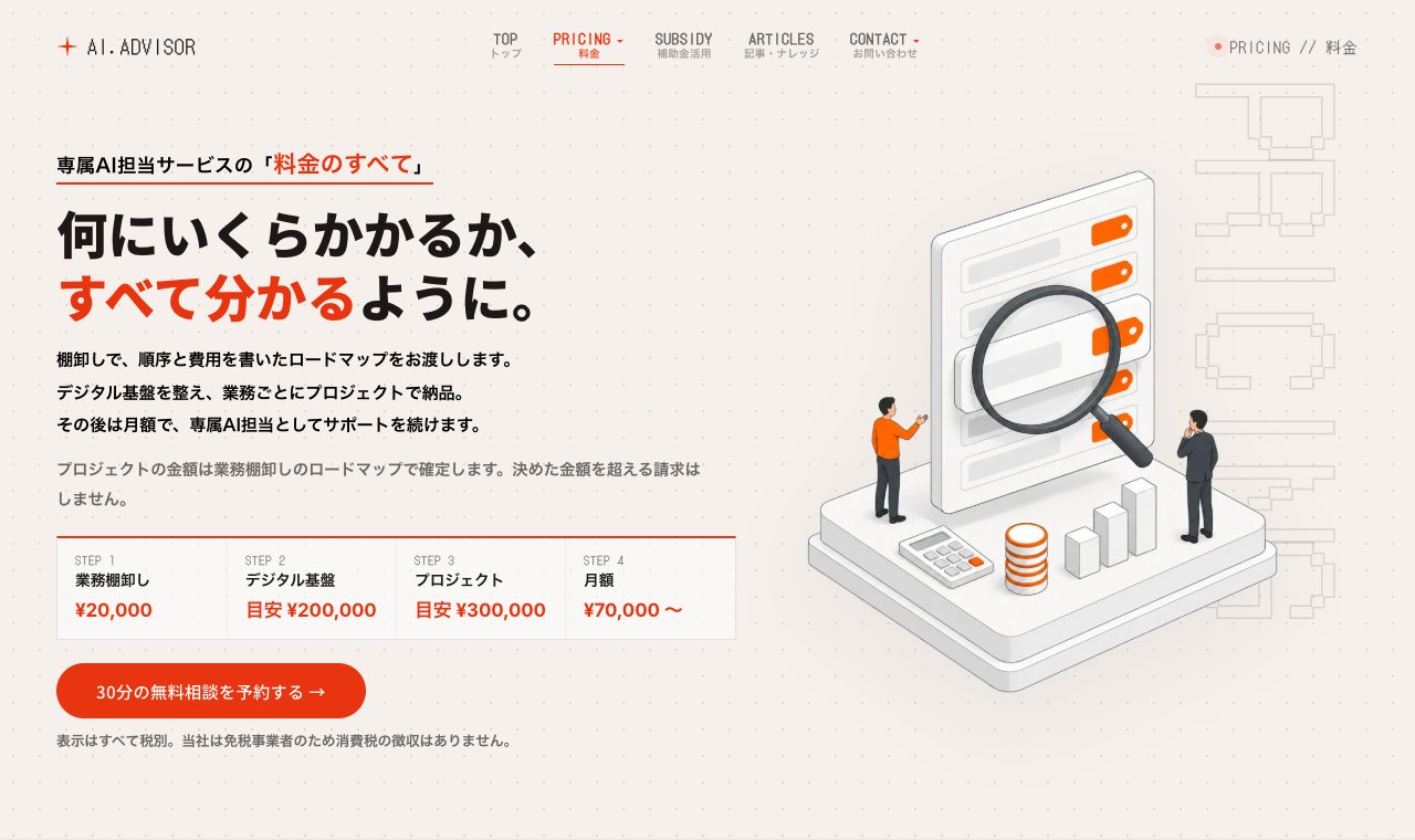 Fyve「専属AI担当」 公式サイトのトップページ